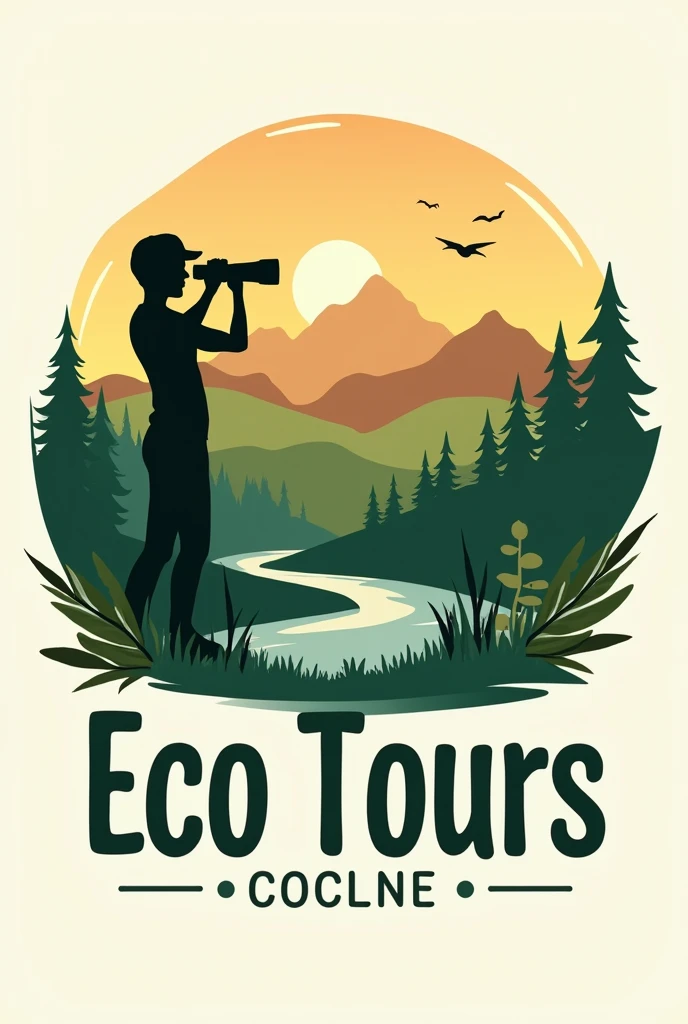 Make a logo that encourages tourism and ecology. You can do anything, but make it a person with binoculars, a landscape or something, and have it say eco tours in the logo as the title.