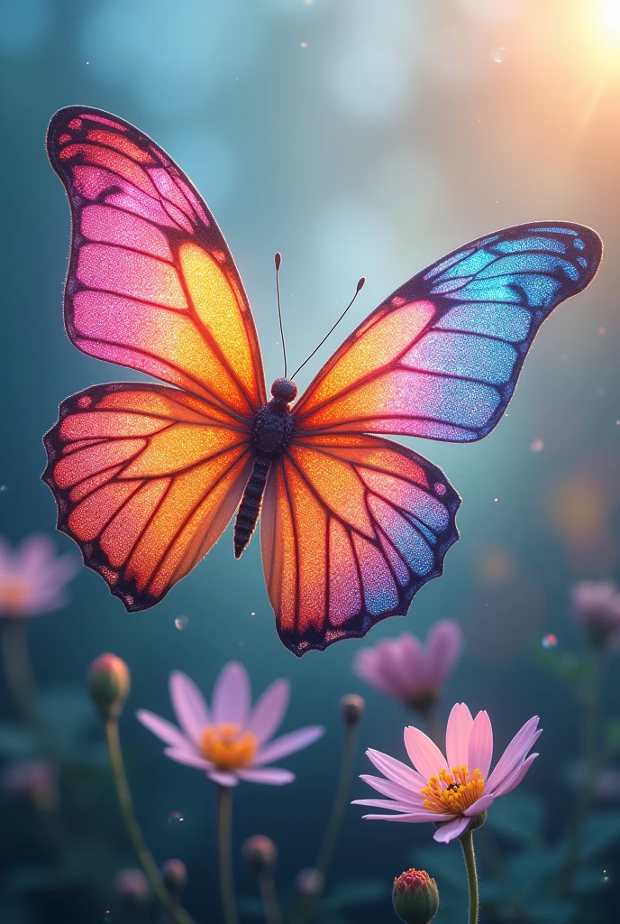 butterfly words "reception, quality of life, Amemos, humanisation, comfort, dignity, Family, Respect, health, science, interdisciplinarity, autonomy" in Portuguese