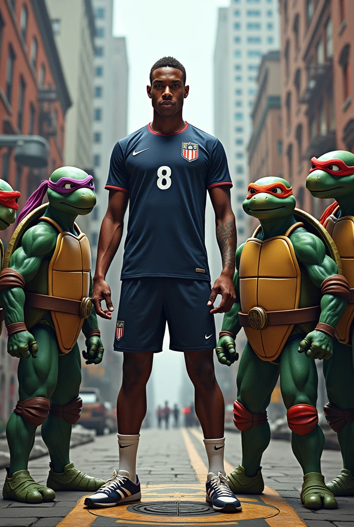 Kylian mbappe and ninja turtles