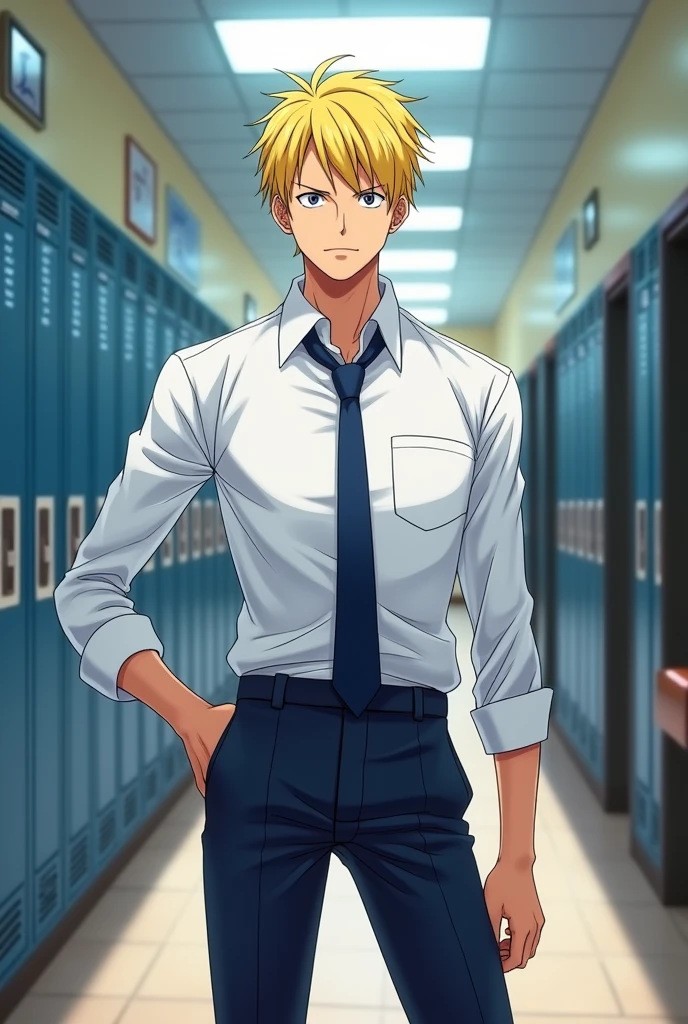 Make Sanji from One Piece in school clothes
