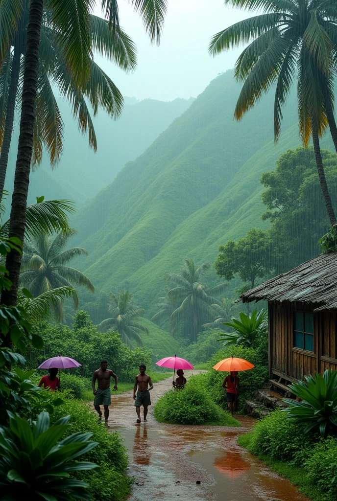 A rainy day in jamaica in Mountain.