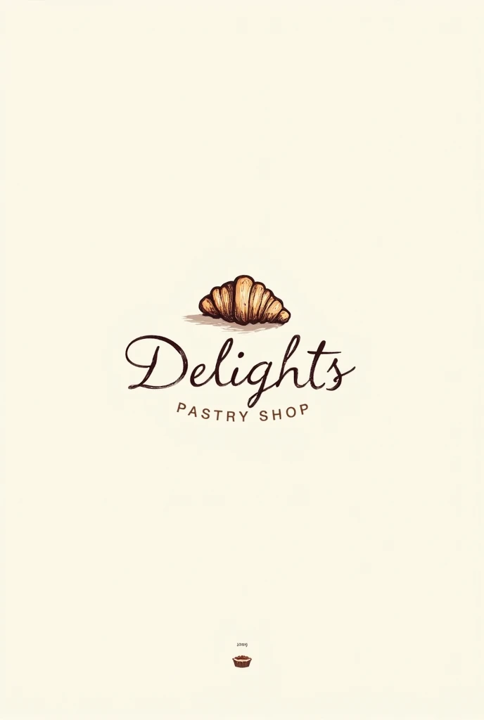 Generate a logo for a bakery/pastry called Delights with an elegant style with lo-fi touches