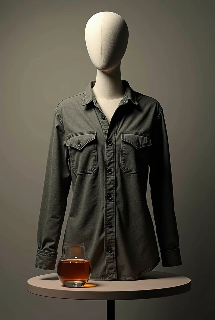 A shot and a flannel on a mannequin