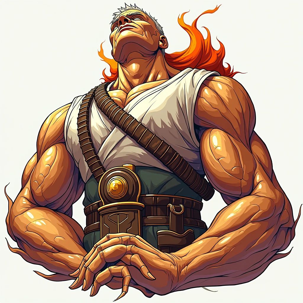 Make the character in the image stand looking forward
