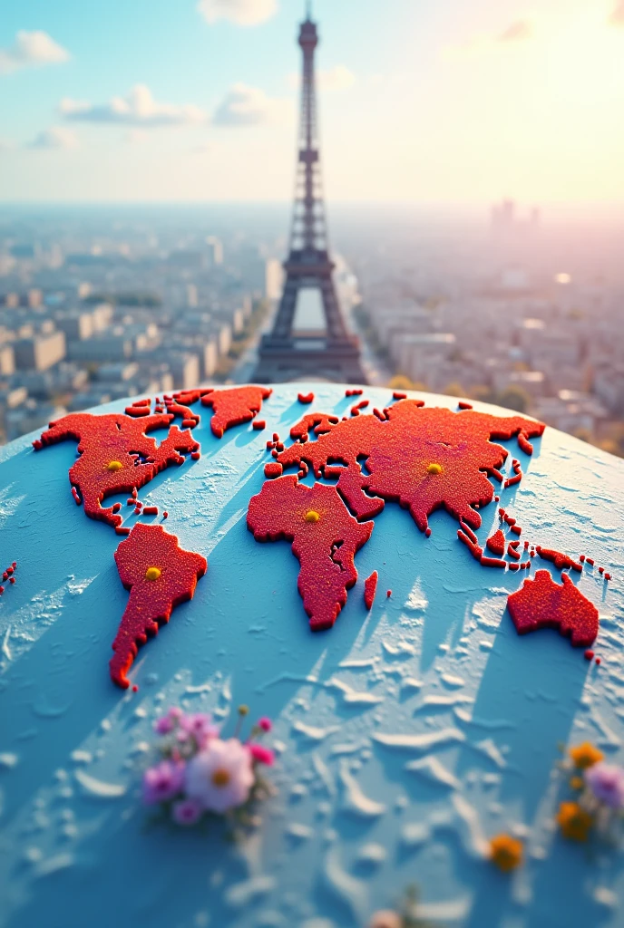 Produce an Anamortosis Map highlighting the medal-winning countries at the 2024 Olympics/ paris