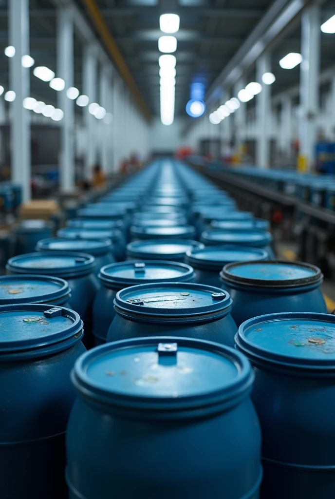 Manufacturing process of plastic barrels