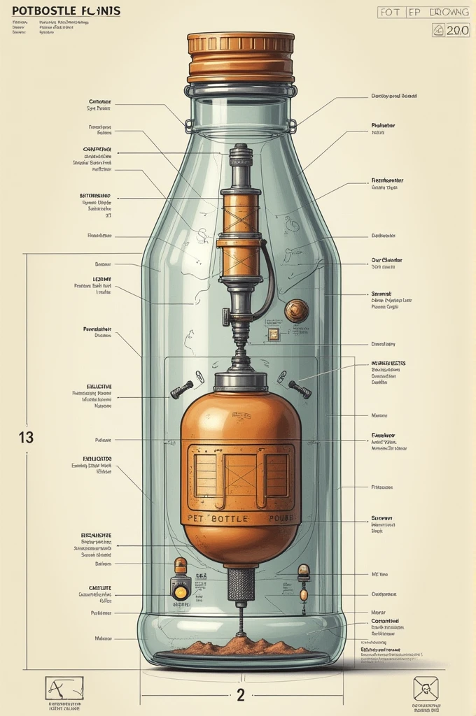 PET bottle BOM diagram
