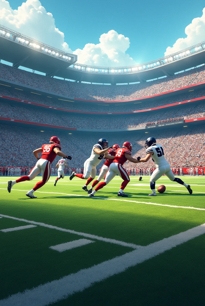 inside an American football field