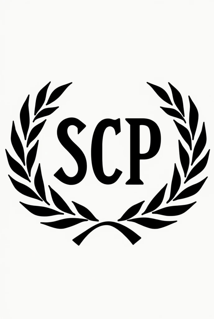 generates a scp secure contain protec logo with laurel leaves around it

