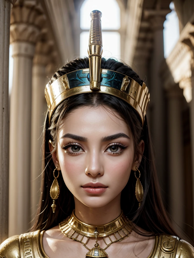 Beautiful Egyptian Queen Nefertiti posing for the camera, face of Egypt, Middle East, perfect, 4 dimensions