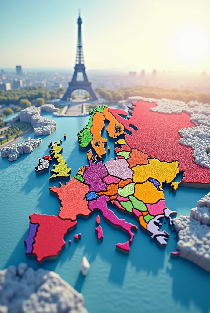 Produce an Anamortosis Map highlighting the medal-winning countries at the 2024 Olympics/ paris
