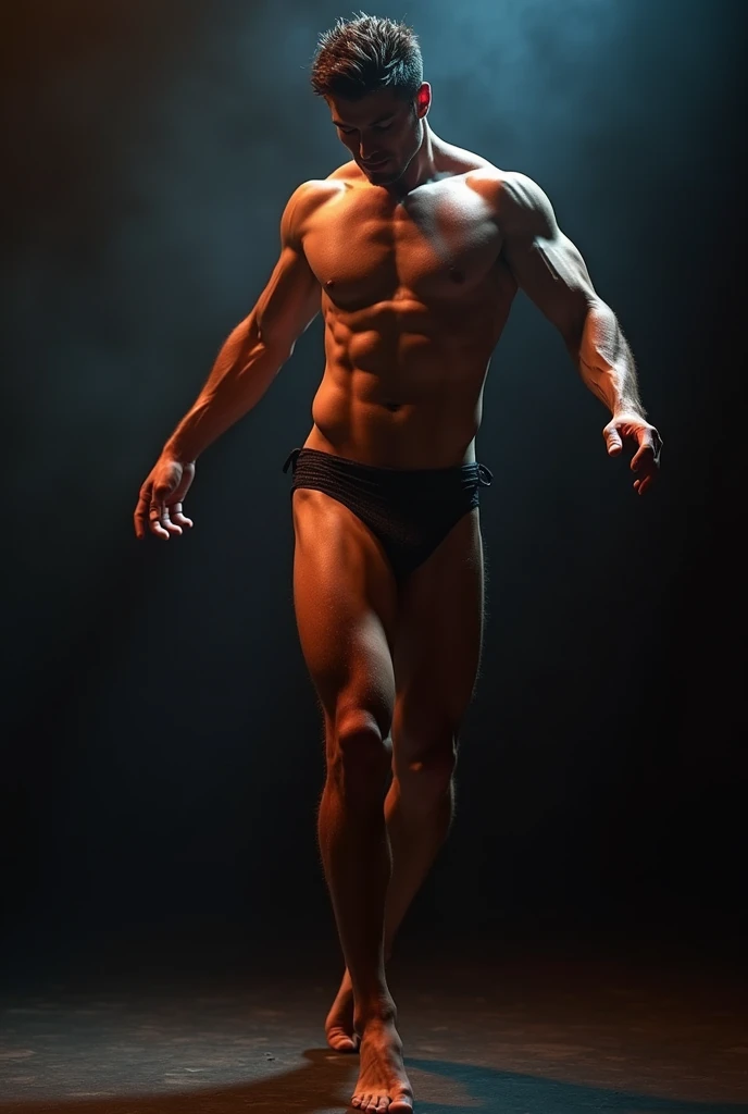 Draw a sexy naked stripper man
