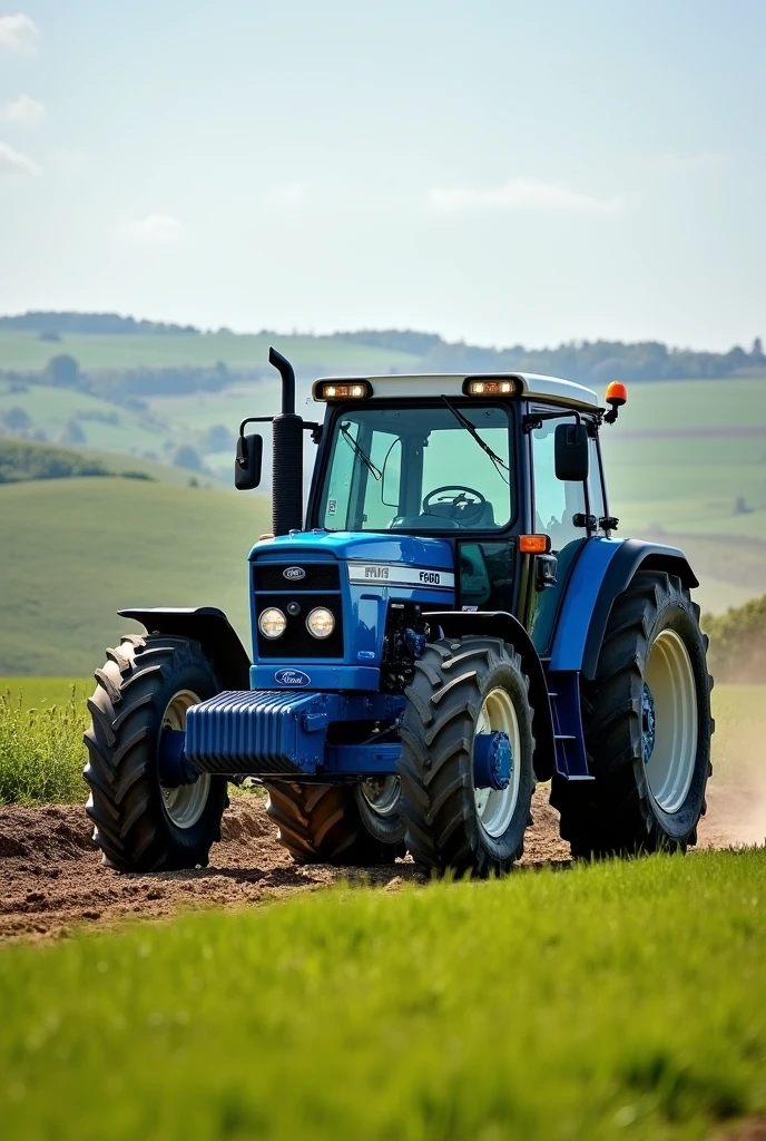 English Ford tractor 6610 4x2 with cabin with a 5-line seeder 