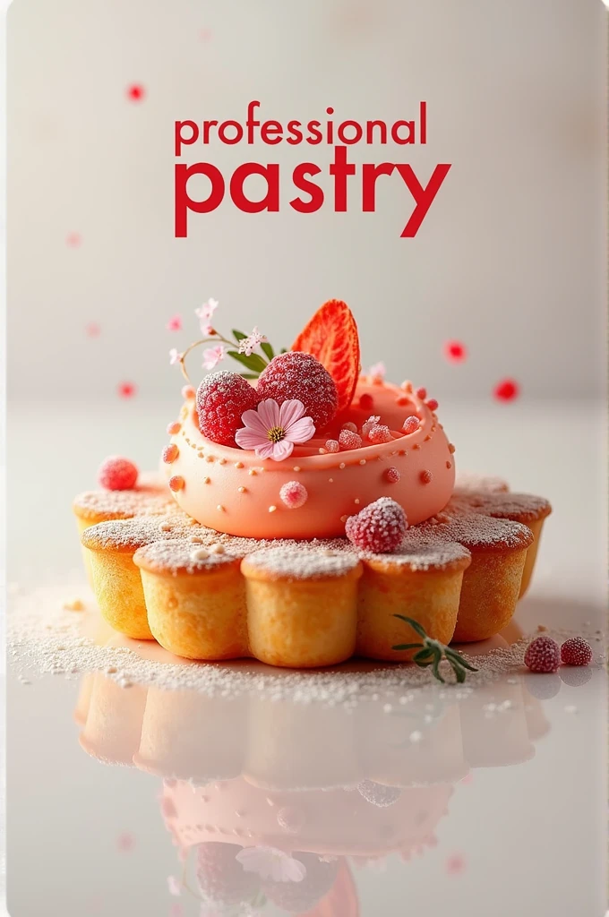 Photo with the words professional pastry, to put in profile, with eye-catching letters