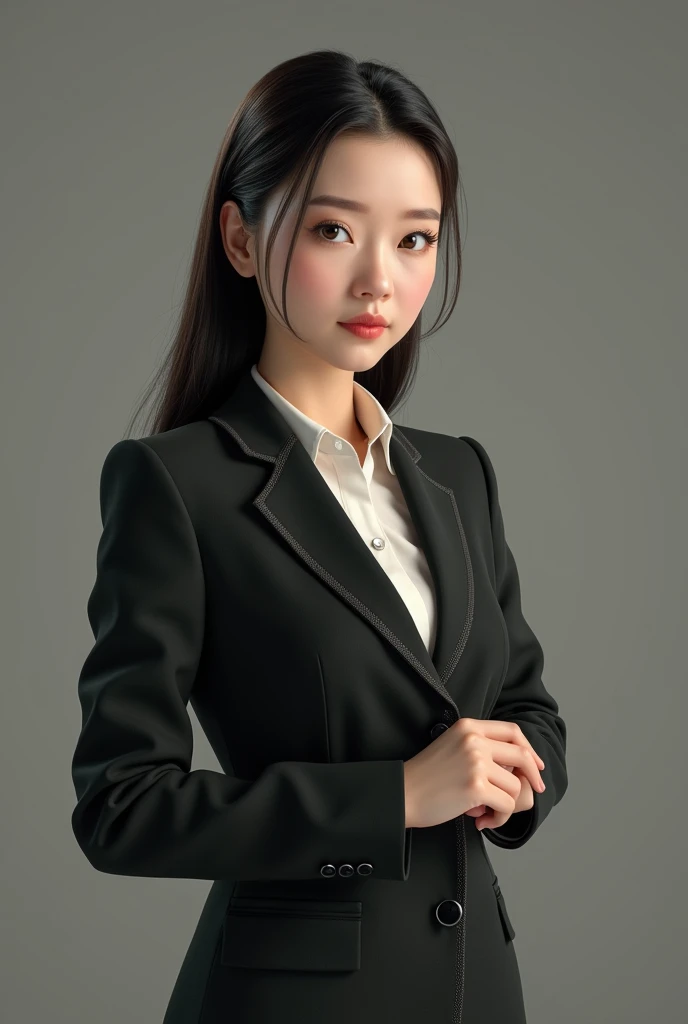 Portrait of a woman with a more formal blazer more realistic
