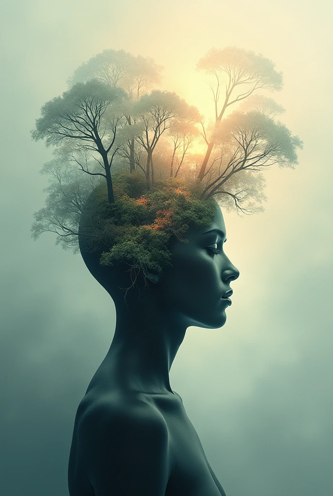 create a horizontal facebook page cover with the theme: Mental Unblocking - Vicente Medeiros