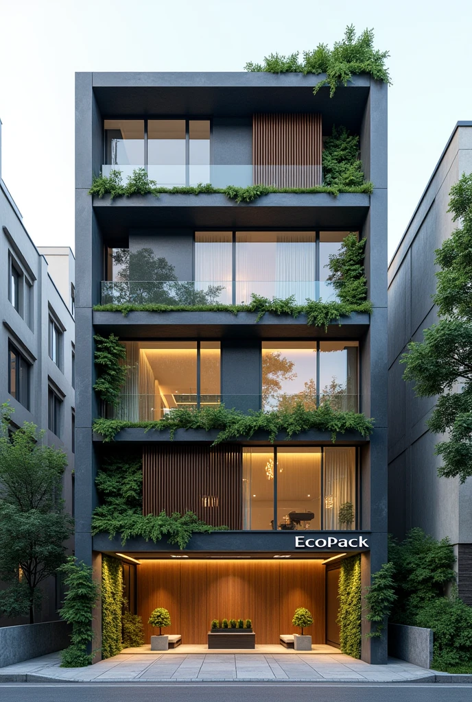 Can you help me generate an image of the facade of a company called Ecopack?