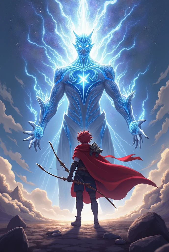 Archer emiya shirou fighting caelus from honkai Star rail