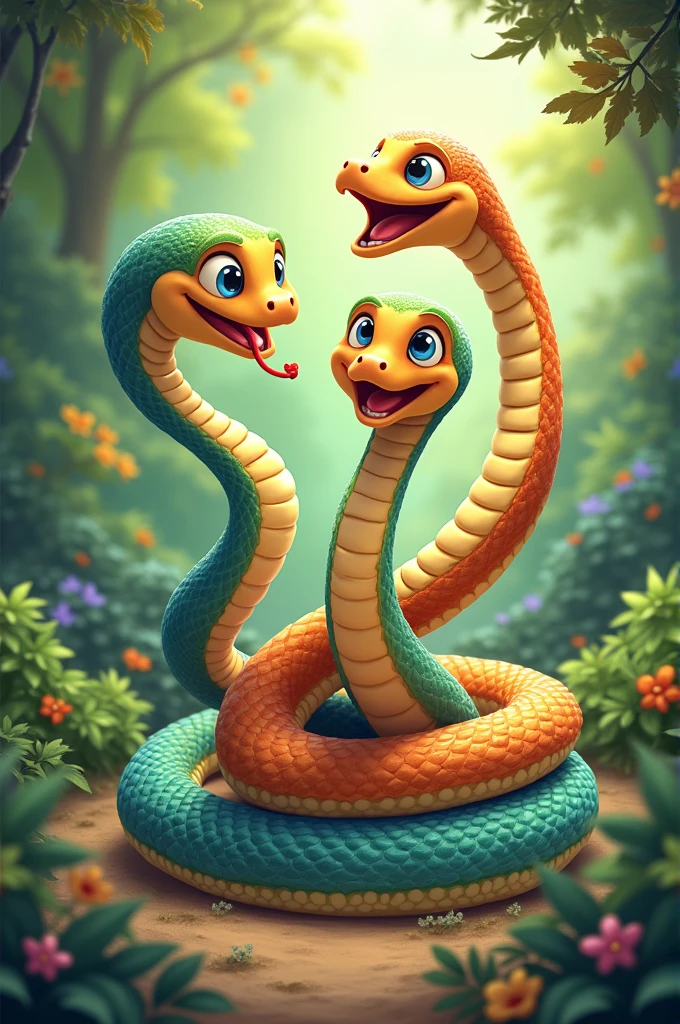 Many smiling snakes 