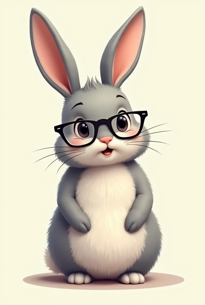 A rabbit with glasses