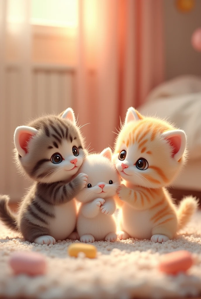 3 cute kitties