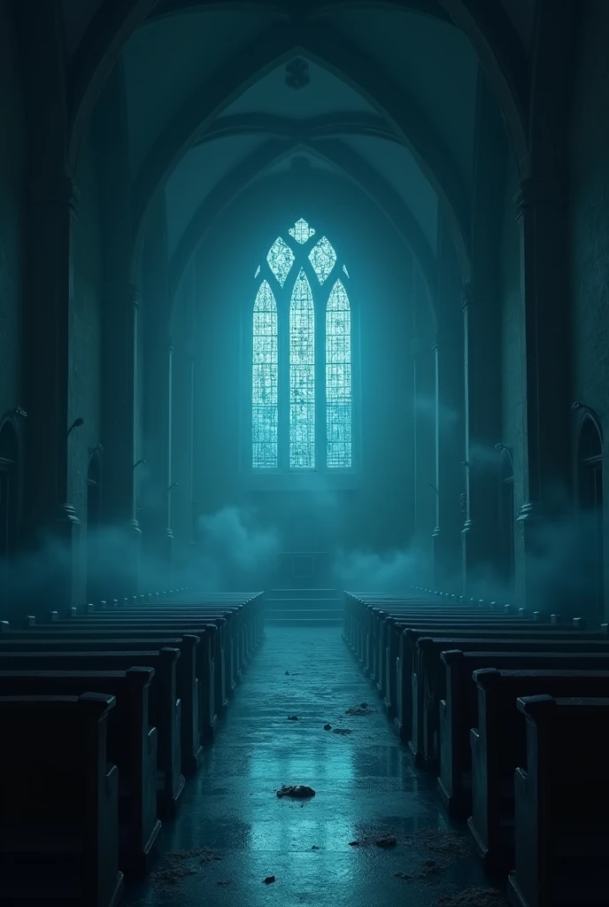 Empty churches
.. Use blue and dark colors.