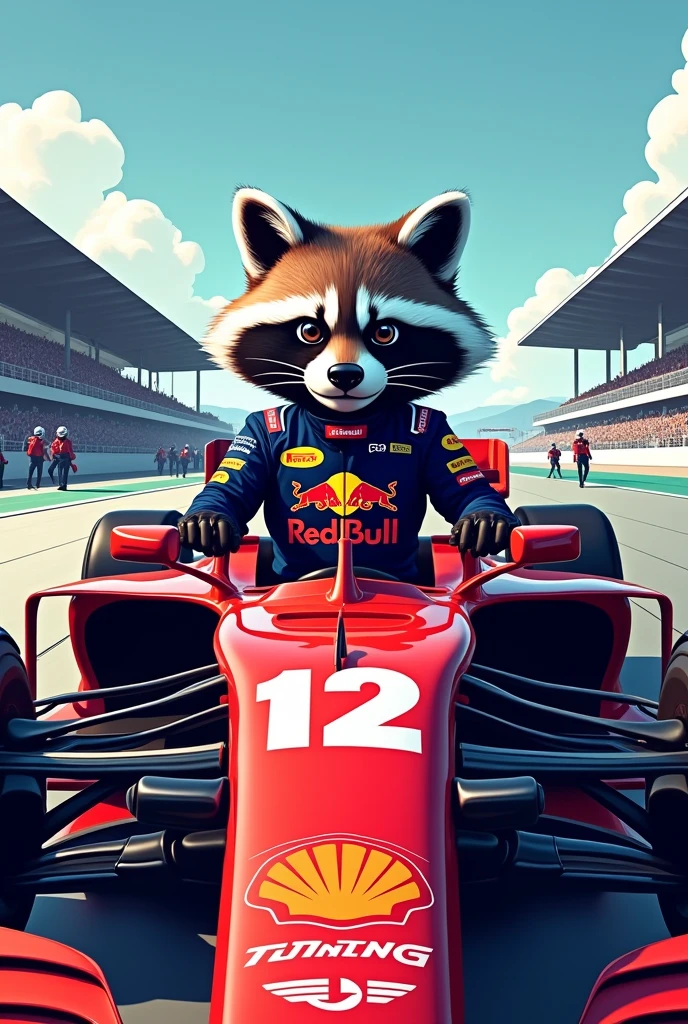 Mapache Formula 1 Redbull driver