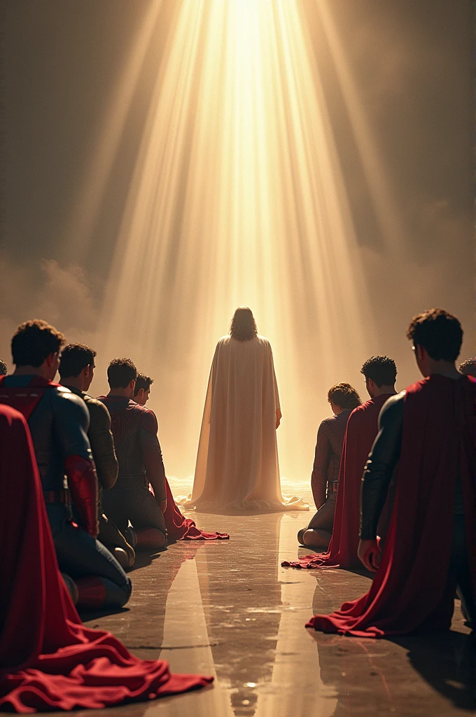 Marvel and DC superheroes on their knees for Jesus