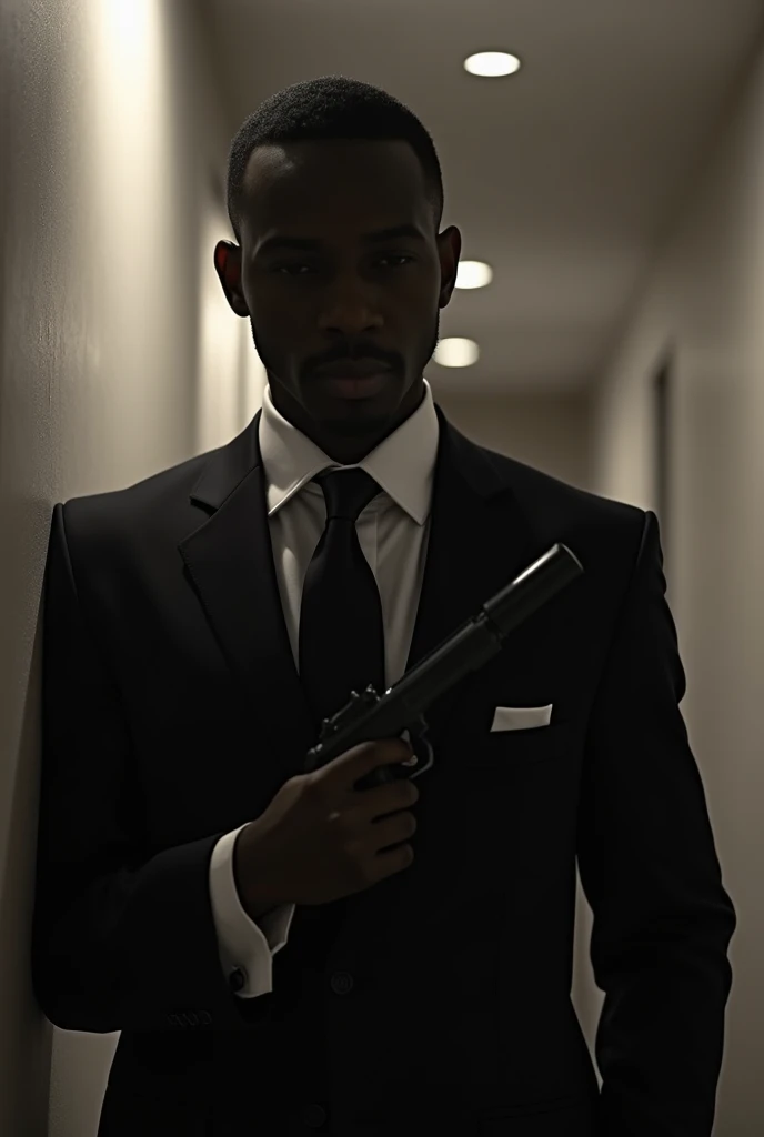 Make a black man in a suit get shot