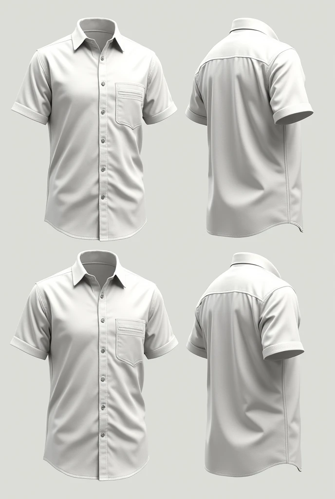 shirt front, back and sides