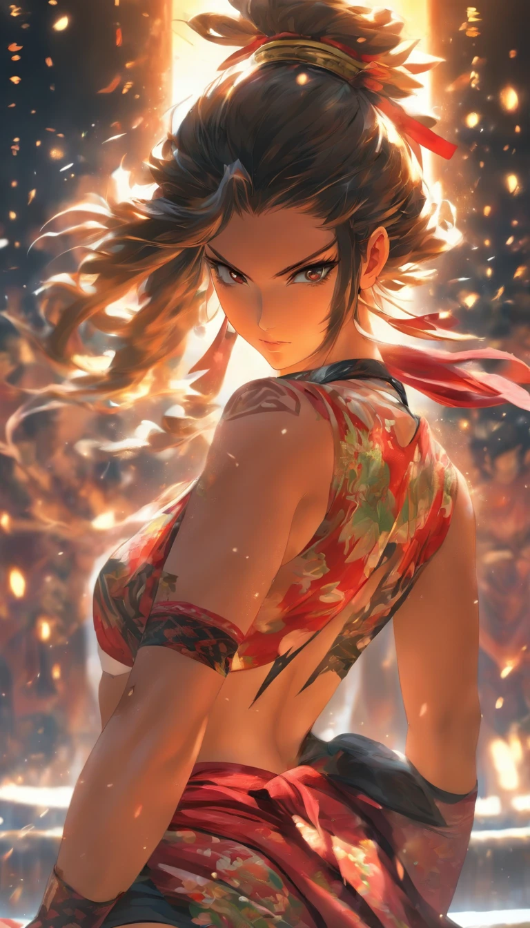 Samurai Swordsman woman In underwear Full body sexy underwear Full body sexy