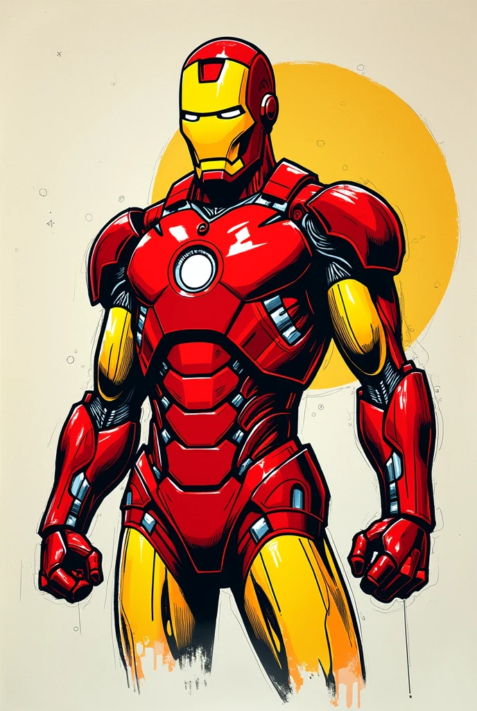 MAKE ME AN IRON MAN COMIC ROY LICHTENS VERSION SKETCH DRAWING VERSION