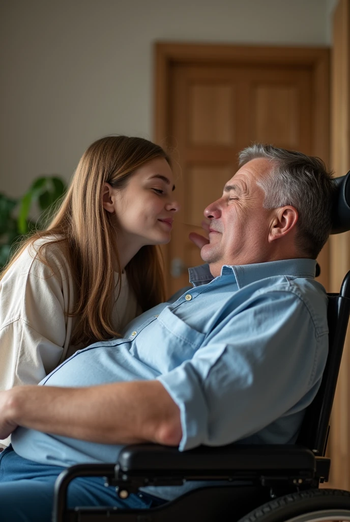 beautiful 16 year old girl sucking the penis of a man in a wheelchair