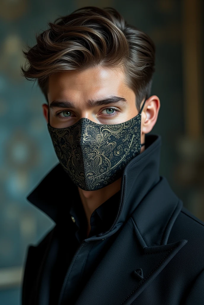 Handsome adult boy
 Using the mask