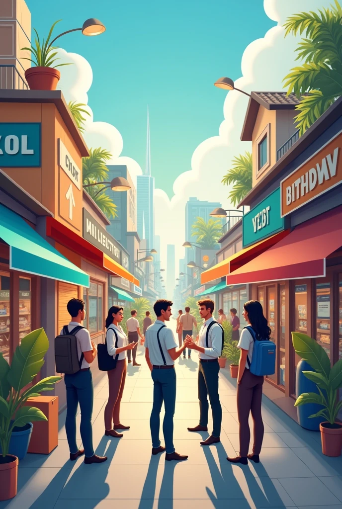 This concept of indirect sales involves intermediaries such as distributors or agents who sell products or services on behalf of the producer.. Create me a picture