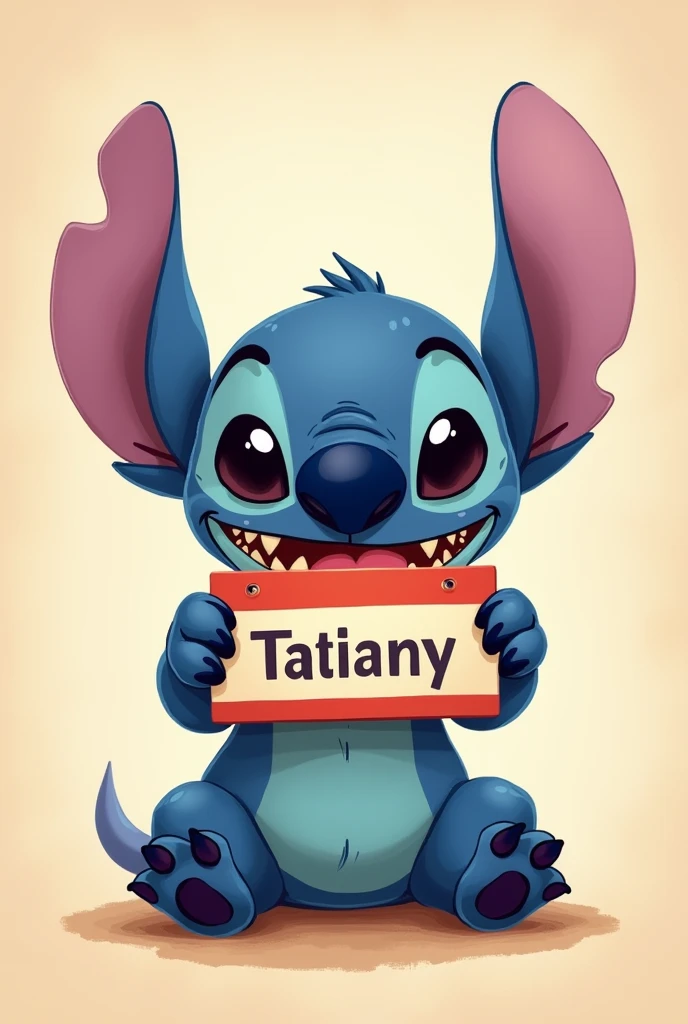 Liu stitch holding a name TATIANY