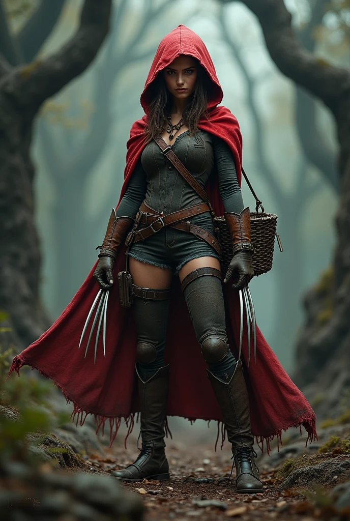 Little Red Riding Hood in Wolverine outfit