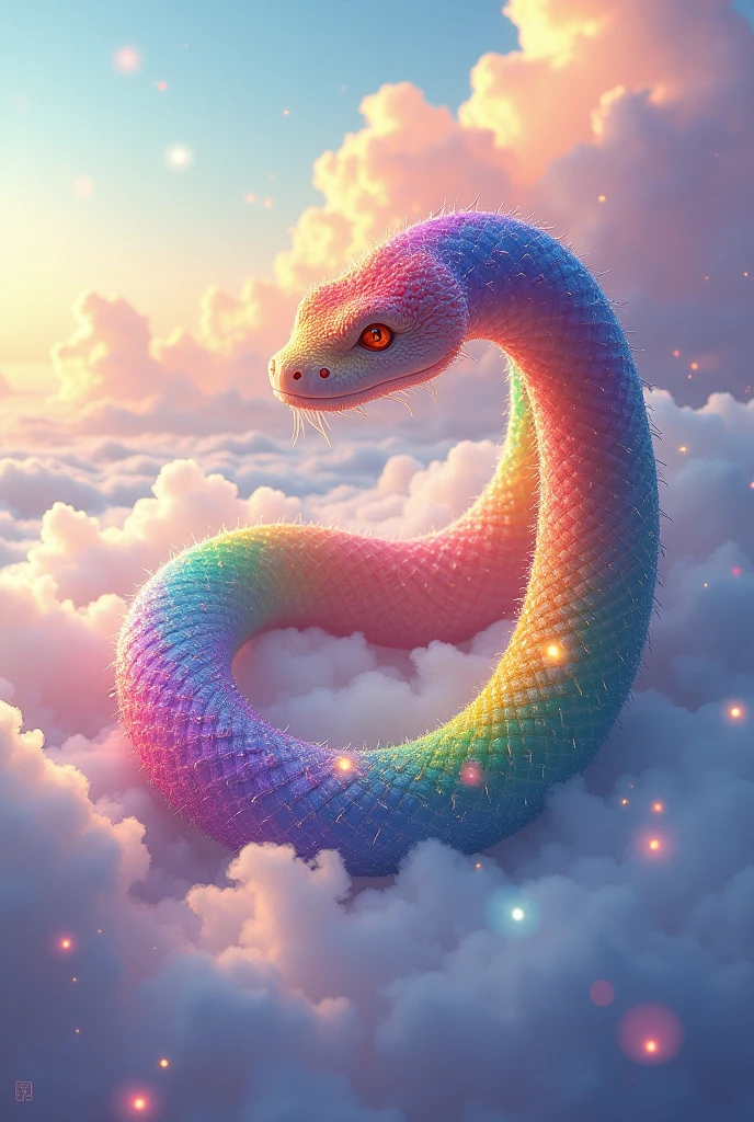 Draw a rainbow snake