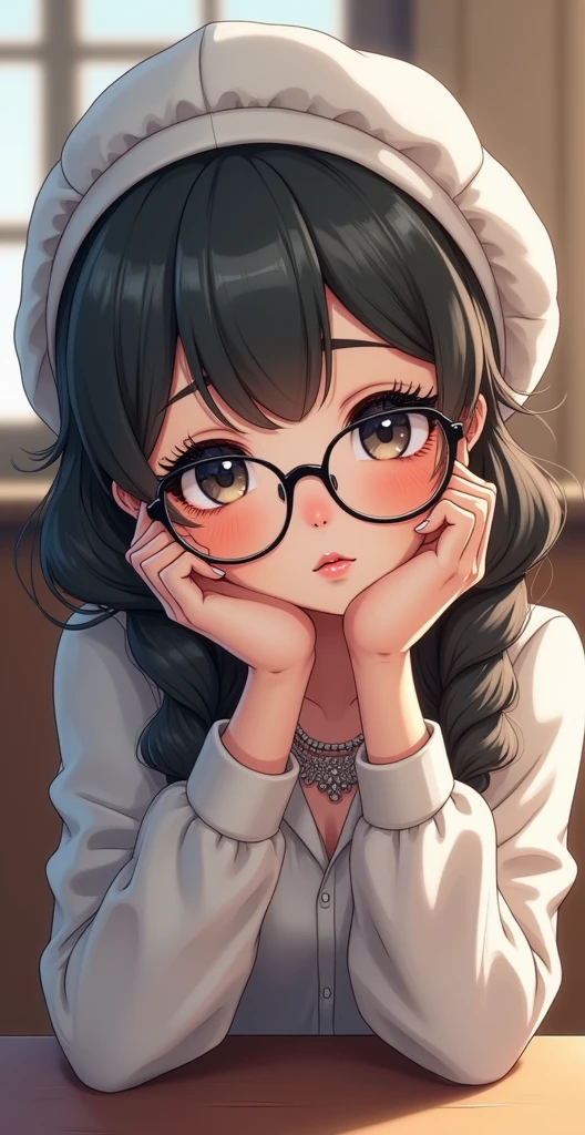 a woman wearing glasses,agnes cecile,luminous design,pastel colors,ink drips,autumn lights,detailed face,beautiful detailed eyes,beautiful detailed lips,extremely detailed eyes and face,long eyelashes,photorealistic,hyper detailed,oil painting,digital painting,soft lighting,warm color palette,dreamy,ethereal,whimsical,elegant,atmospheric