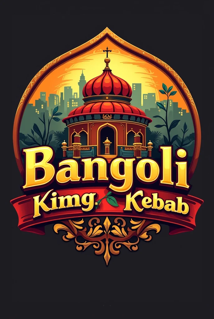 Doner kebab logo name bangoli king kebab logo with  shop location
