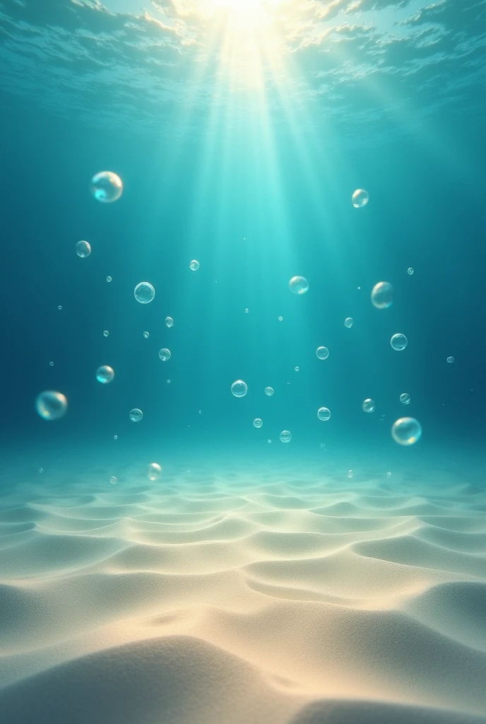 Seabed without animals with bubbles
