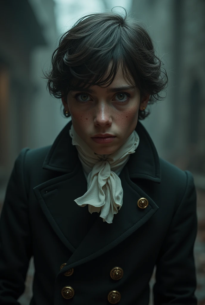 19 year old scared with 19th century clothes