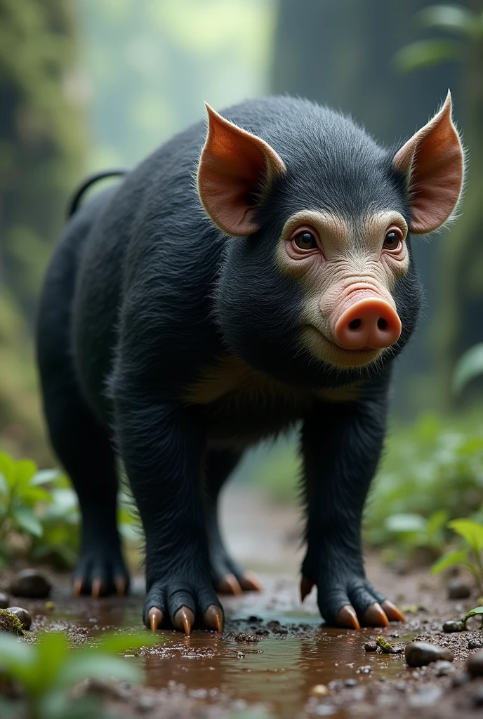 half pig half black monkey