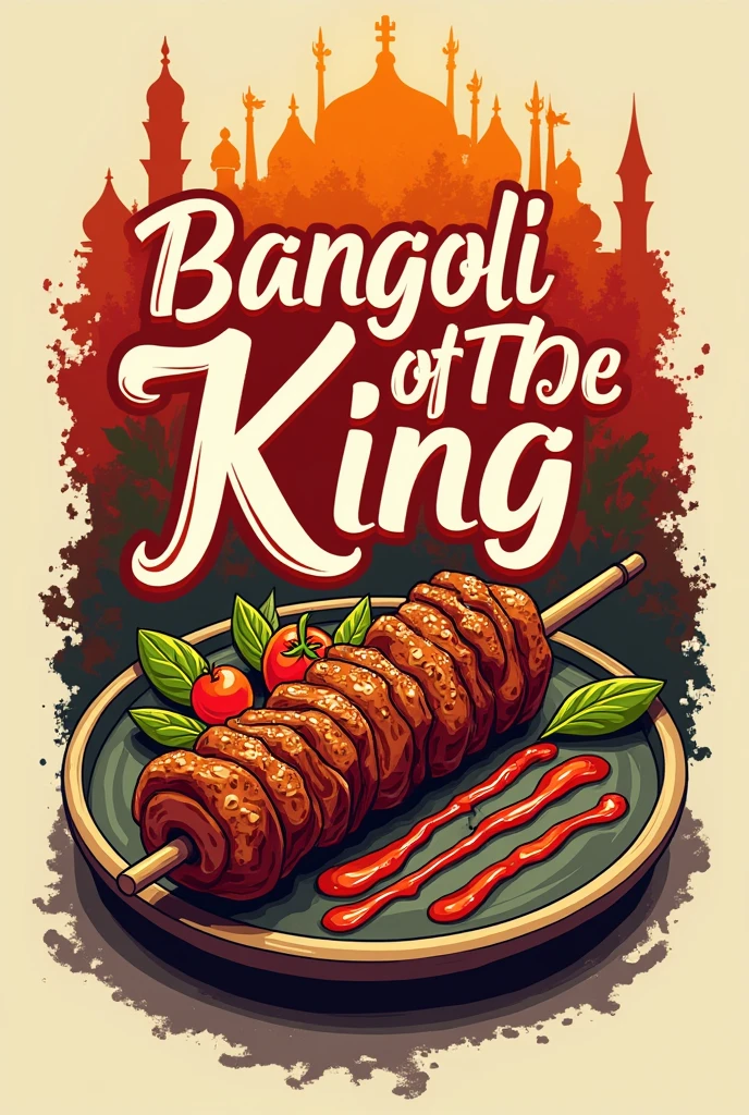 Doner kebab logo name bangoli king kebab  with
  shop
