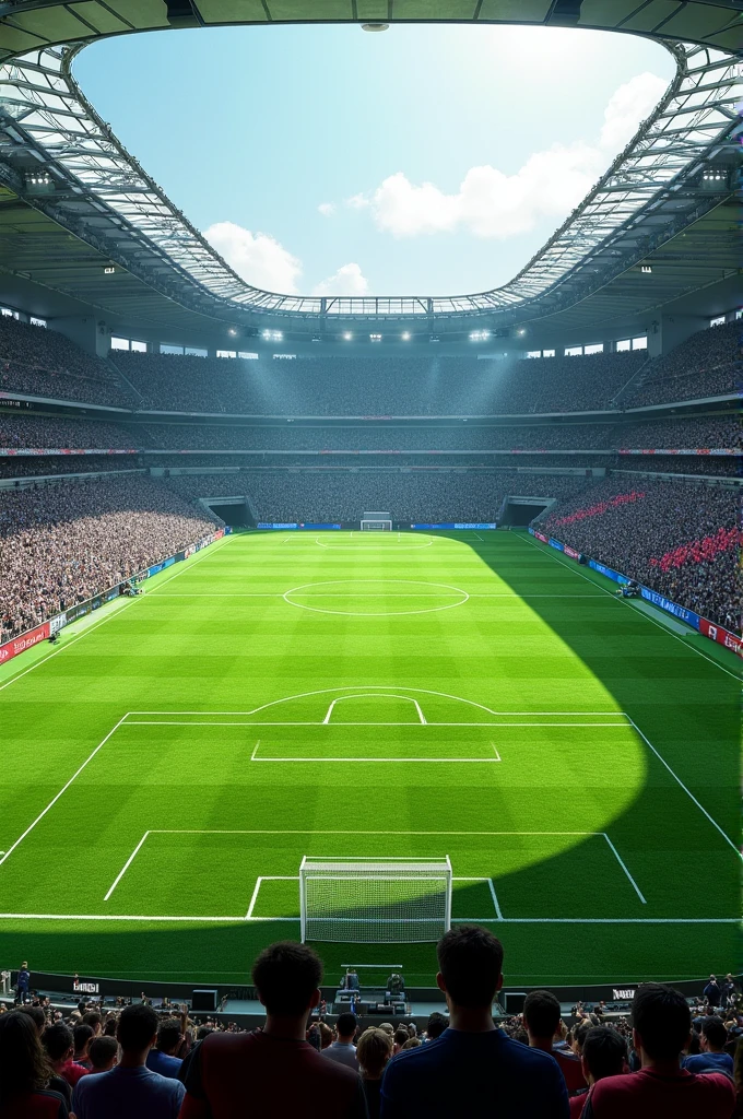 stadium with green and beautiful grass
