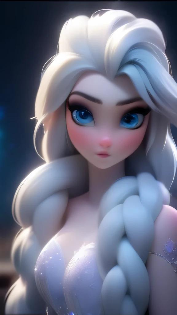 Elsa, (perky breasts), (((small breasts))), smirk:1.2, beautiful blue eyes, (perfect iris’s), depth of colour to her eyes, blonde hair, long hair, braid, full lips, blush, naked, she is showing her vagina, depth of field, bokeh, (special attention to skin detail: 1.2), masterpiece, best quality, ultra-detailed, ultra-HD, photorealistic, cinematic, ((mid camera shot)), sensual pose, alluring, nipples:1.4, looking up at camera, closeup on her face, her cheeks are blushed, 2, she is on her knees, eye contact:1.4, high angle:1.5, ((closeup on face)), perfect face, (((visible breasts))) bokeh everything other than her perfect face, location is Arendelle in winter, ice castle