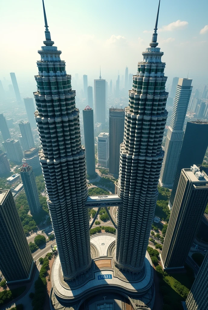 Petronas Twin Tower bird eye view