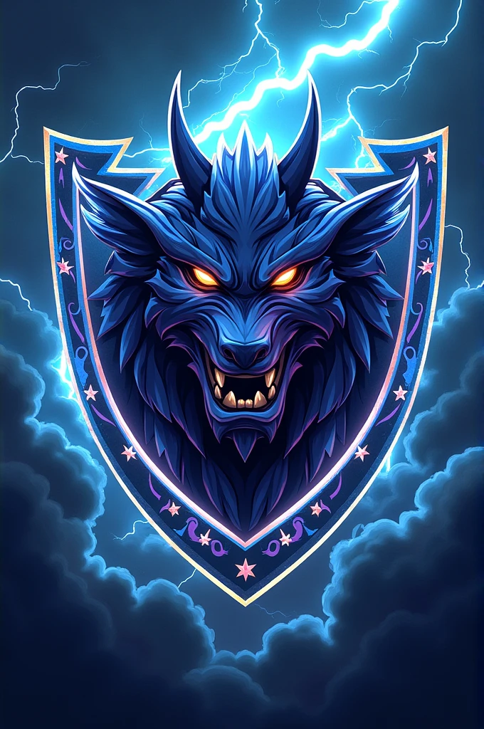 Team crest with the theme of the lightning boys 