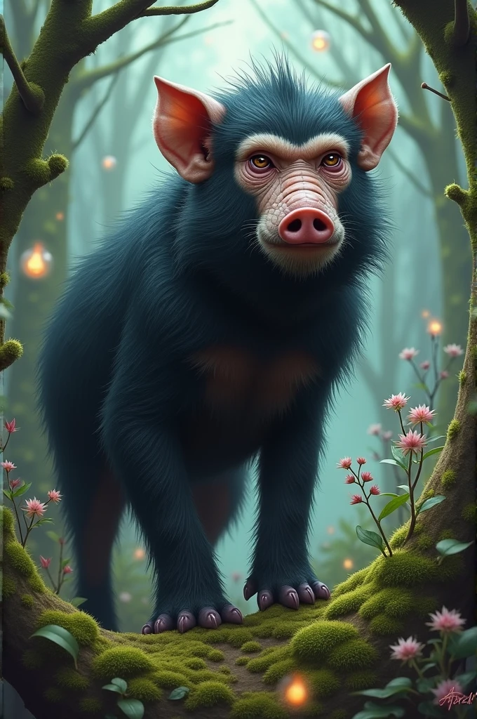 half monkey half black pig