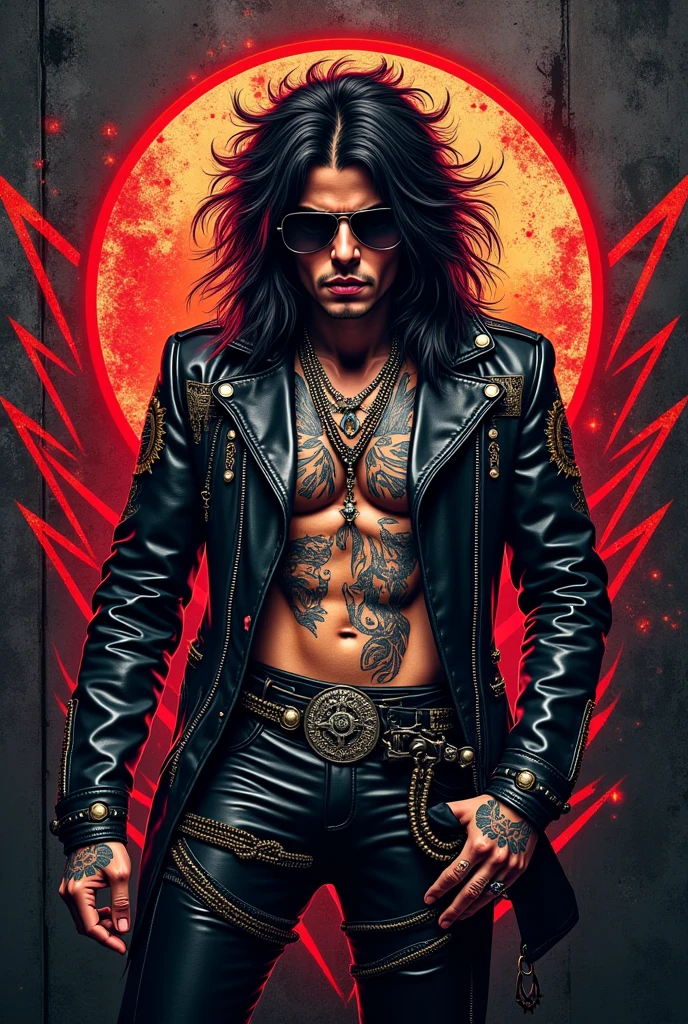 Team crest with rock star theme